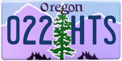 OR license plate 022HTS