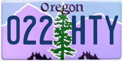 OR license plate 022HTY