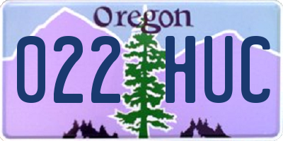 OR license plate 022HUC