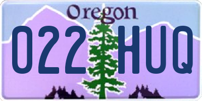 OR license plate 022HUQ