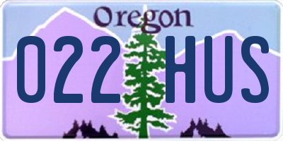 OR license plate 022HUS