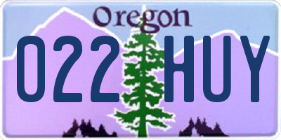 OR license plate 022HUY