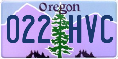 OR license plate 022HVC