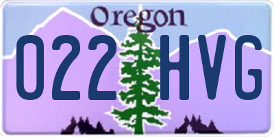 OR license plate 022HVG