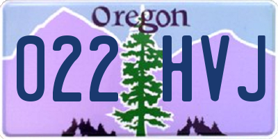 OR license plate 022HVJ