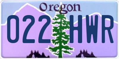 OR license plate 022HWR