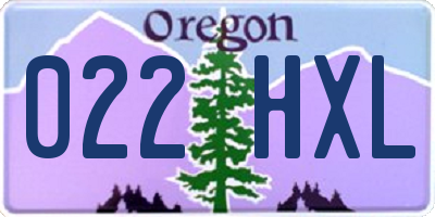 OR license plate 022HXL