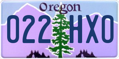 OR license plate 022HXO