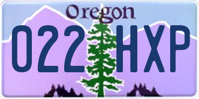 OR license plate 022HXP
