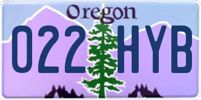 OR license plate 022HYB