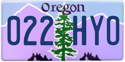 OR license plate 022HYO