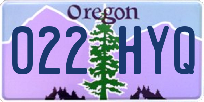 OR license plate 022HYQ