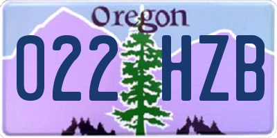 OR license plate 022HZB