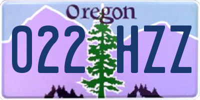 OR license plate 022HZZ