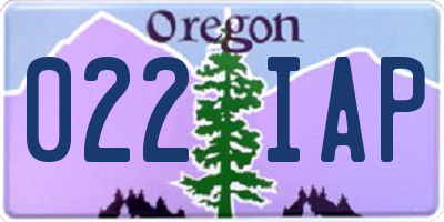 OR license plate 022IAP