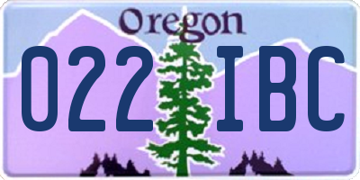 OR license plate 022IBC