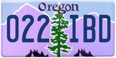 OR license plate 022IBD