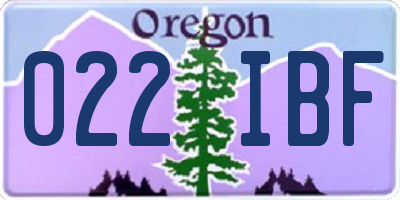 OR license plate 022IBF