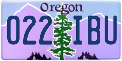 OR license plate 022IBU