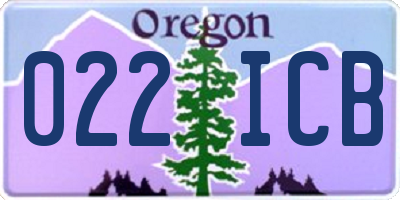 OR license plate 022ICB