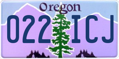 OR license plate 022ICJ