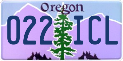 OR license plate 022ICL