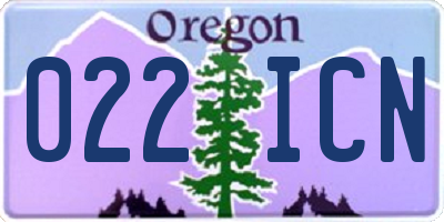 OR license plate 022ICN