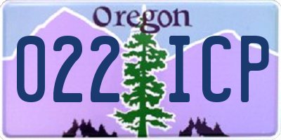 OR license plate 022ICP