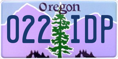 OR license plate 022IDP
