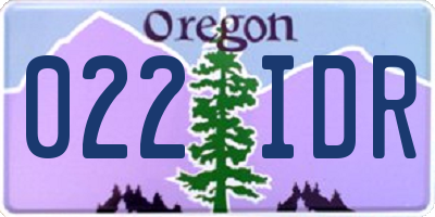 OR license plate 022IDR