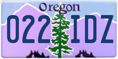 OR license plate 022IDZ