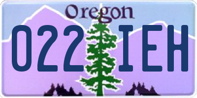OR license plate 022IEH