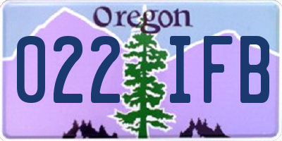 OR license plate 022IFB