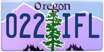 OR license plate 022IFL