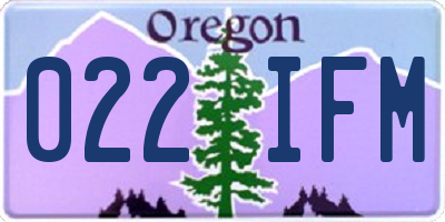 OR license plate 022IFM
