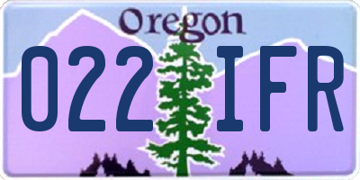 OR license plate 022IFR