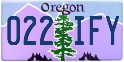 OR license plate 022IFY