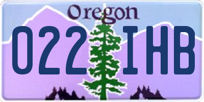OR license plate 022IHB