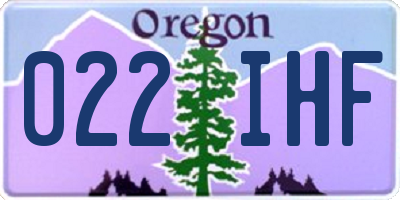 OR license plate 022IHF