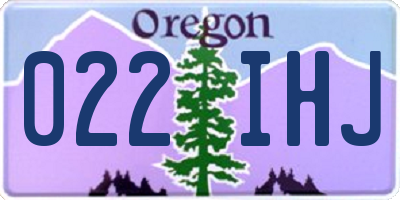 OR license plate 022IHJ