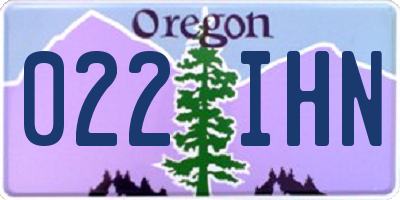 OR license plate 022IHN