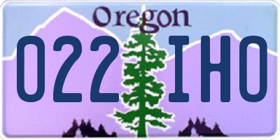 OR license plate 022IHO