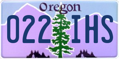 OR license plate 022IHS