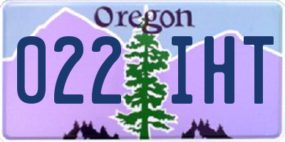 OR license plate 022IHT