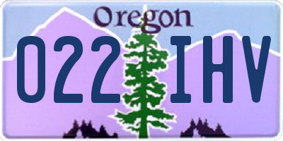 OR license plate 022IHV