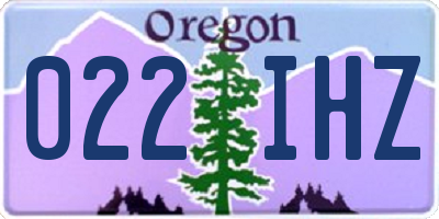 OR license plate 022IHZ