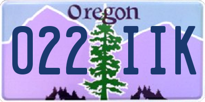 OR license plate 022IIK