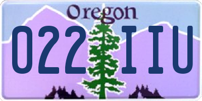 OR license plate 022IIU