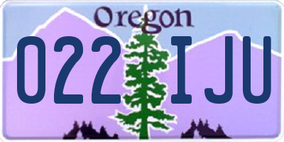 OR license plate 022IJU