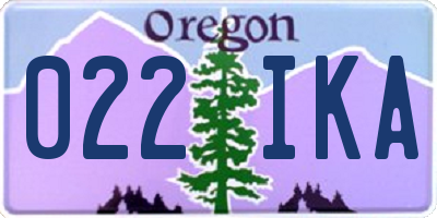 OR license plate 022IKA